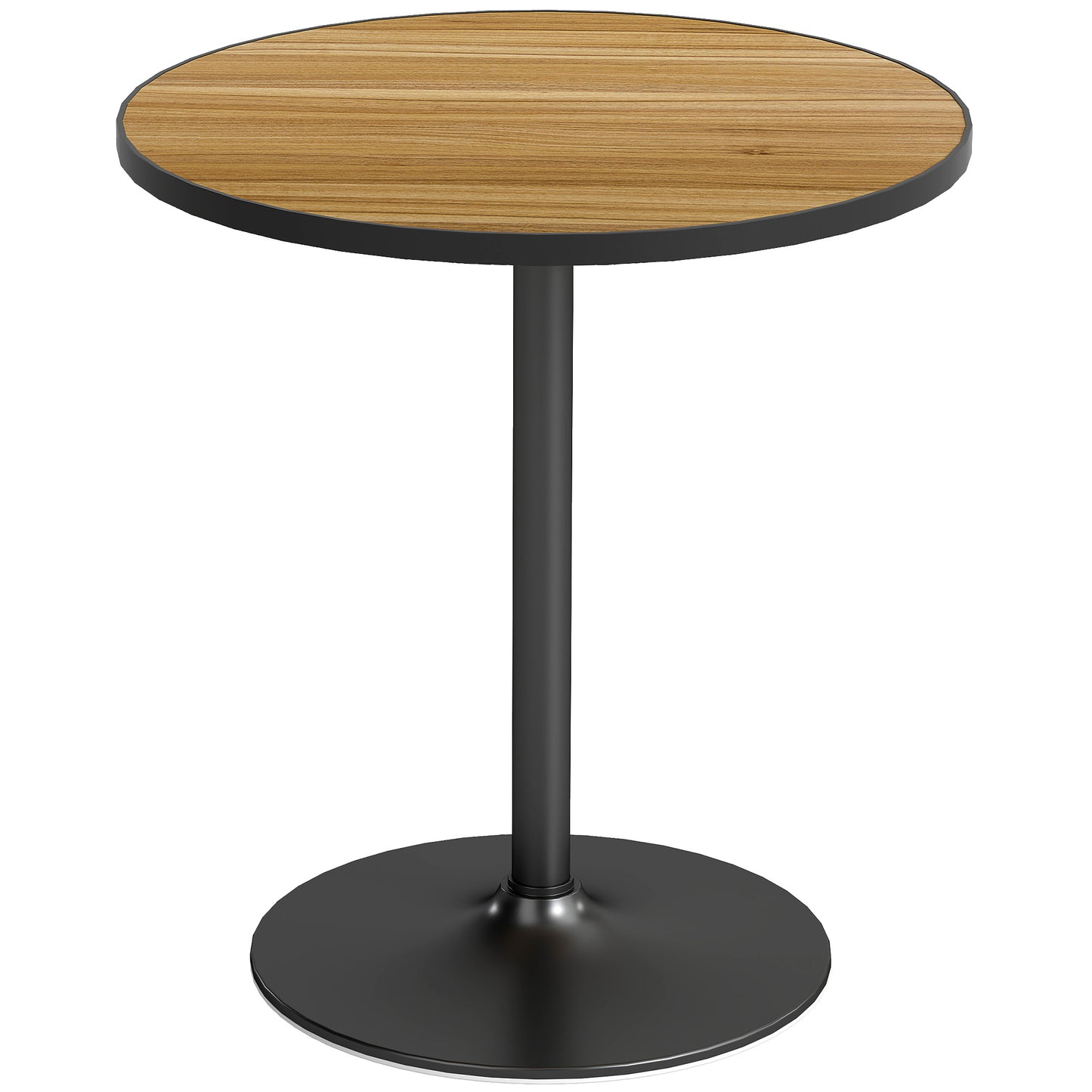 HOMCOM Esstisch, Runder Küchentisch, Moderner Esszimmertisch mit Holzoptikplatte für 4 Personen, Kaffeetisch für Wohnzimmer, Ø70 x 76 cm, Eiche   Aosom