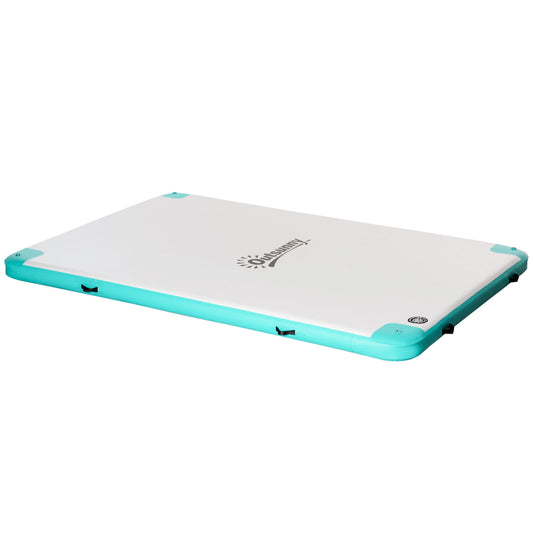 Outsunny Aufblasbare Badeinsel bis 500 kg Belastbarkeit Schwimminsel für Pool See Liegeinsel Kunststoff 304 x 204 x 15 cm   Aosom