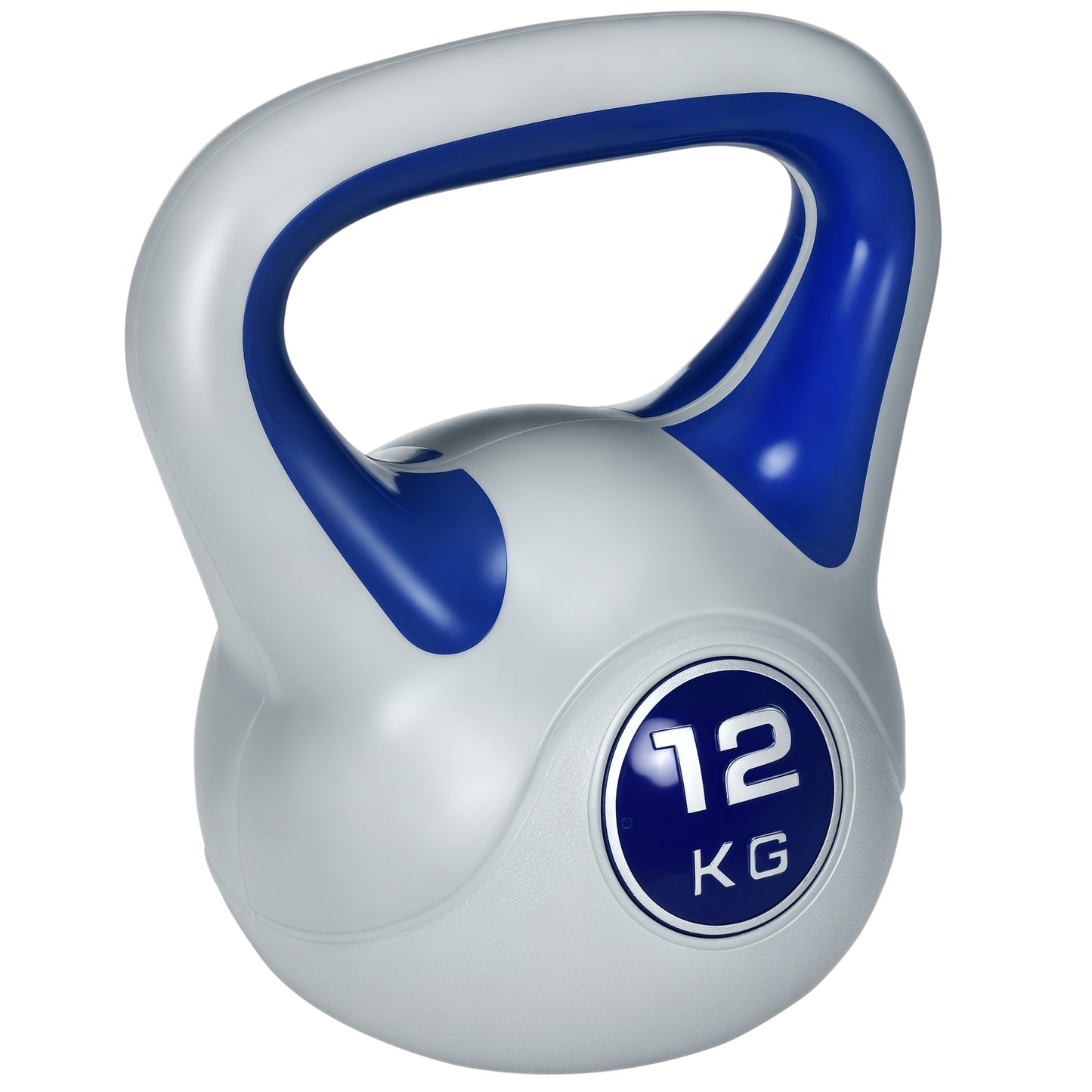SPORTNOW Kettlebell 12 KG, bodenschonende Kugelhantel für Krafttraining & Fitness, blau, ideal für Home Workout   Aosom.de