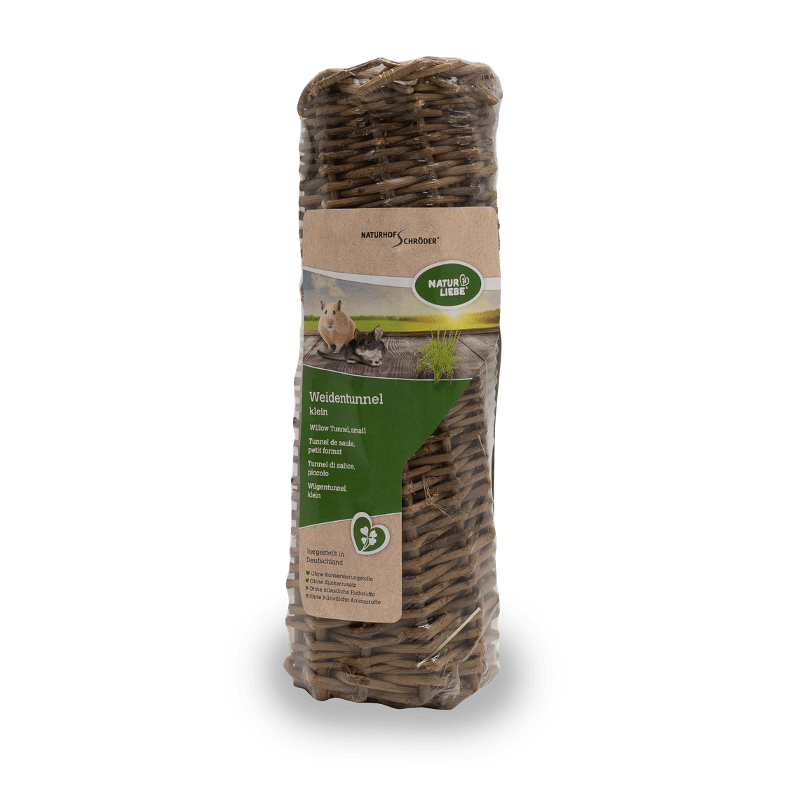 Weidentunnel klein Heu gestopft