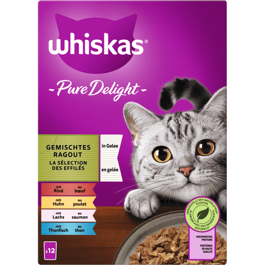 Whiskas Pure Del. Gem. Rag Gelee 12x85g