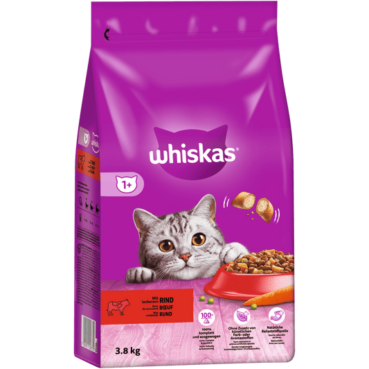 Whiskas Trocken Adult 1+ Rind 3,8kg