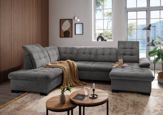 Gemütliche Wohnlandschaft Attentione von Benformato mit Schlaffunktion und Bettkasten