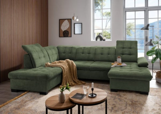 Gemütliche Wohnlandschaft Attentione von Benformato mit Schlaffunktion und Bettkasten