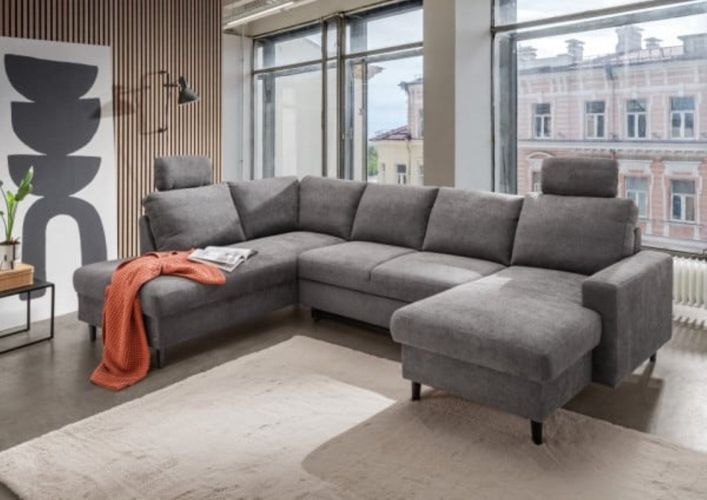 Wohnlandschaft Passo: Komfort &amp; Schlaffunktion in grau &amp; dunkelgrau