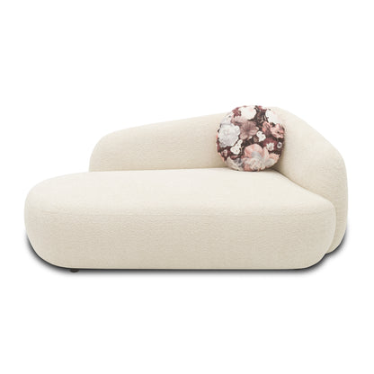 Recamiere 700013, Liege, oval, Füße mit Filzgleitern, Sofa, 183 x 105 x 75 (BxTxH), creme   Aosom