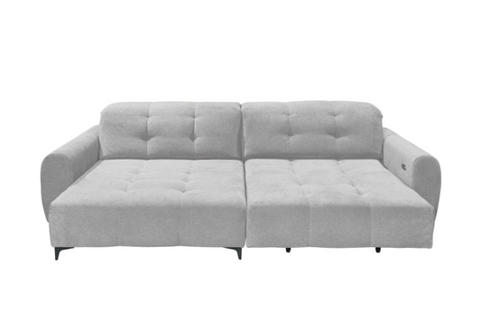 XXL Cosyseat Nassau - light grey – Das Ecksofa mit Elektrofunktion und Loveseat-Komfort