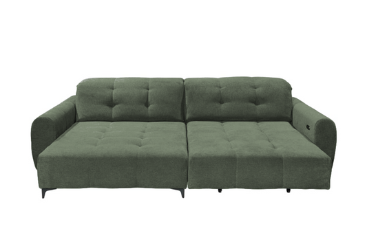 XXL Cosyseat Nassau - grün – Das Ecksofa mit Elektrofunktion und Loveseat-Komfort