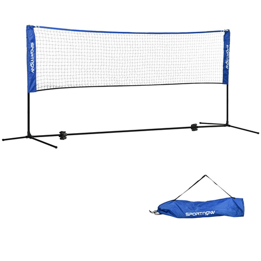 SPORTNOW Badmintonnetz Set 103/120/155H cm, faltbares & höhenverstellbares Tennisnetz für Indoor und Outdoor, Polyester, ideal für Volleyball und Federball   Aosom.de