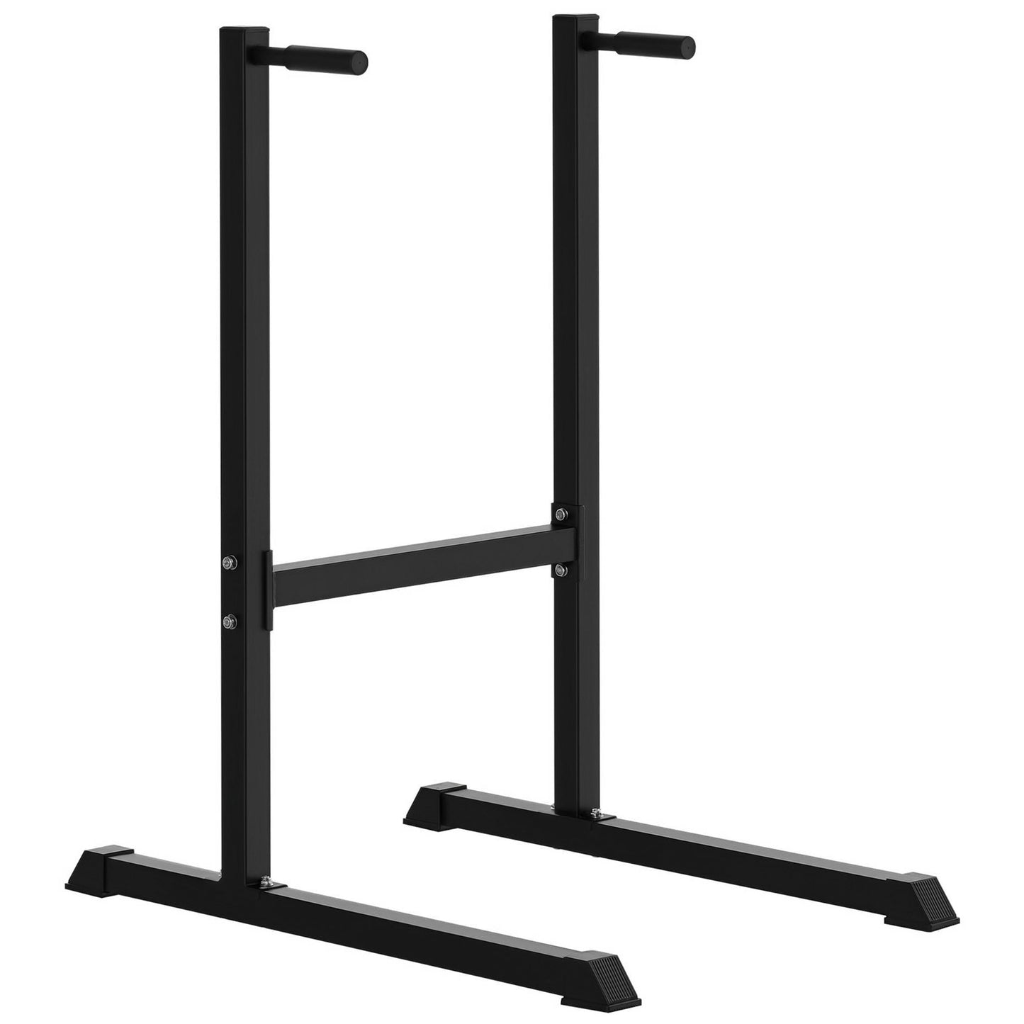 HOMCOM Dipstation Dipständer für Bauch und Rückentraining aus Stahl Schwarz 104x70 5x122cm stabil und platzsparend   Aosom.de