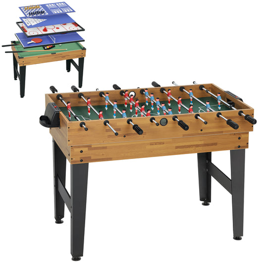 SPORTNOW 13-in-1 Multi Spieltisch Multifunktionstisch mit Tischtennis Billardtisch Tischfußball Hockey Shuffleboard Bowling Kickertisch inkl Zubehör für Spielzimmer Partys Kinder Erwachsene   Aosom