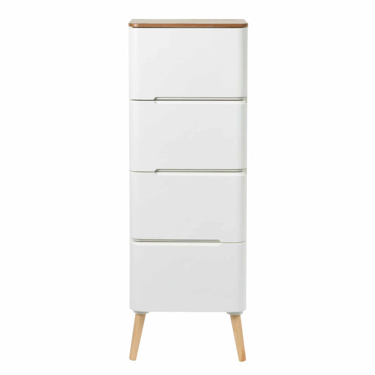 Ausziehkommode Madison 610 Weiß / Naturell