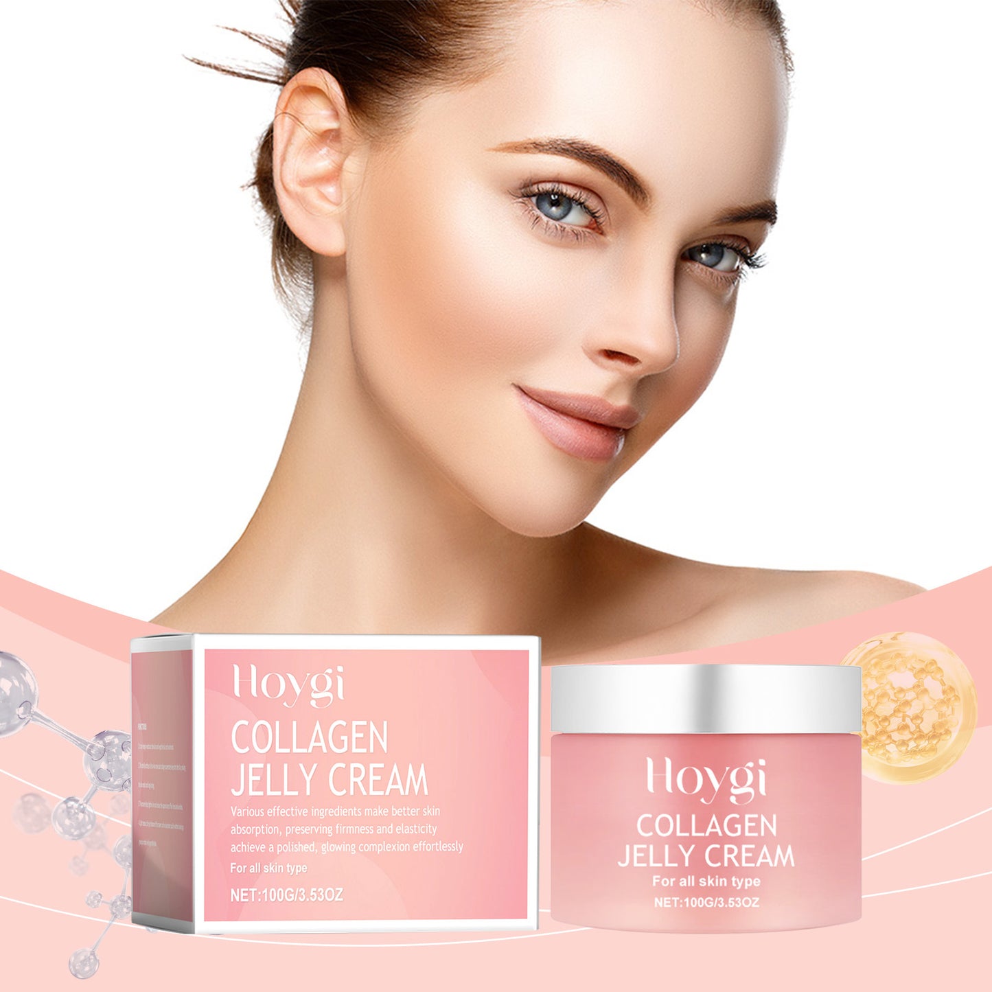 Collagen Jelly Cream Gently cleanses facial pores Moisturizing Moisturizing and brightening Gel Mask Cream