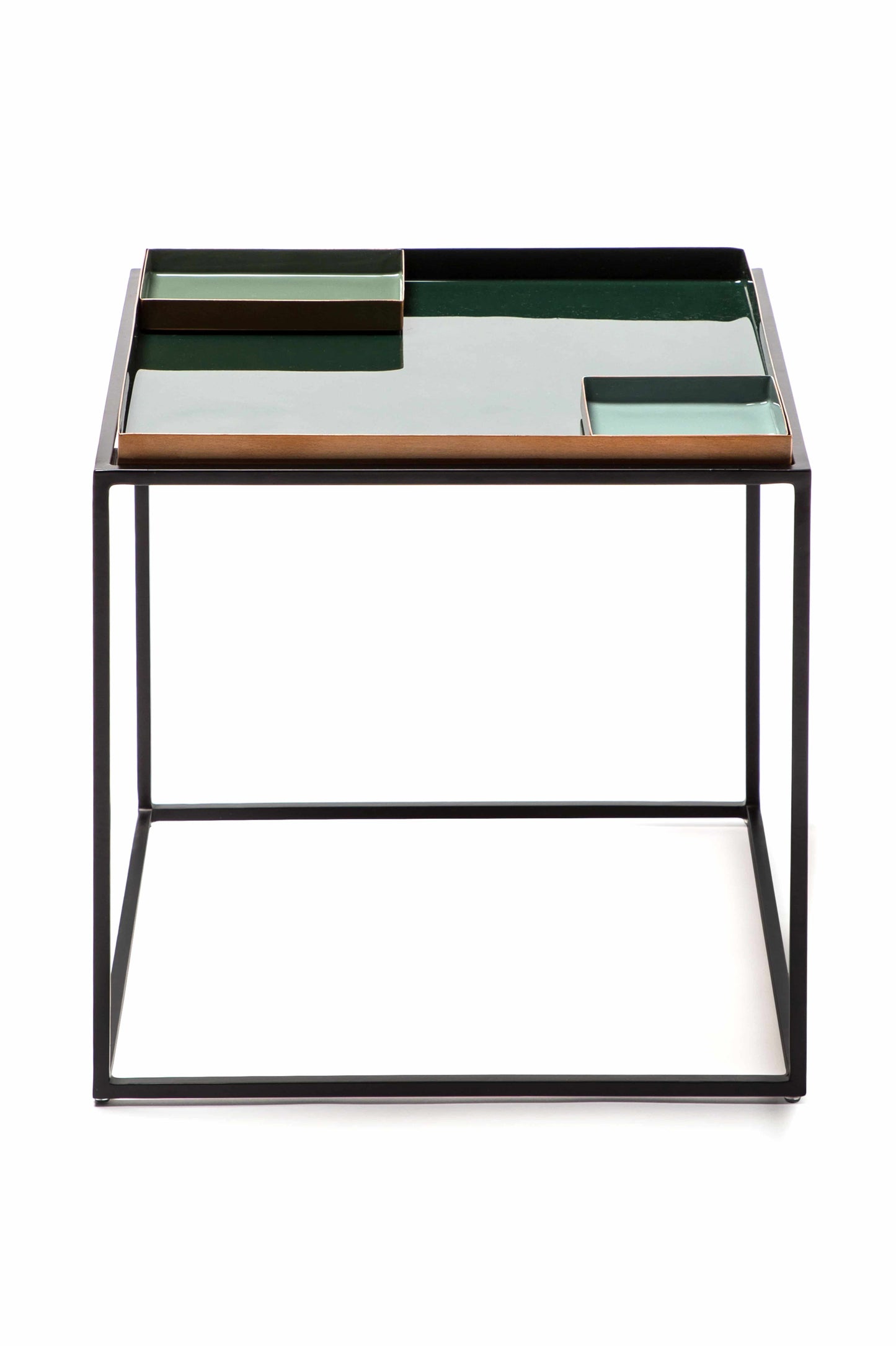 Beistelltisch Famosa 460 Dunkelgrün / Hellgrün