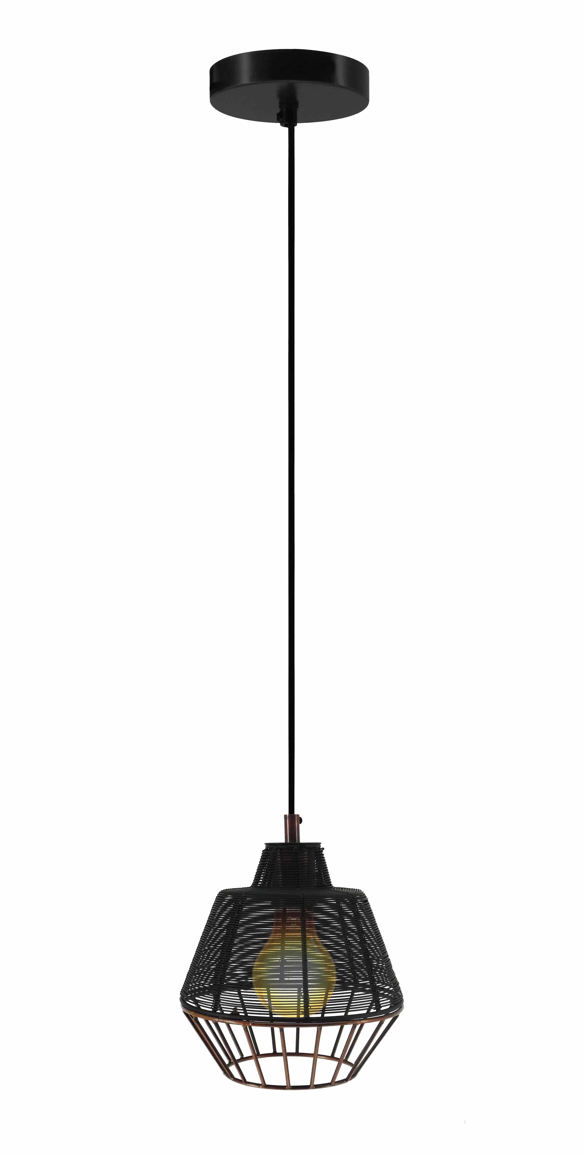 Hängelampe Libertas Small Schwarz / Kupfer