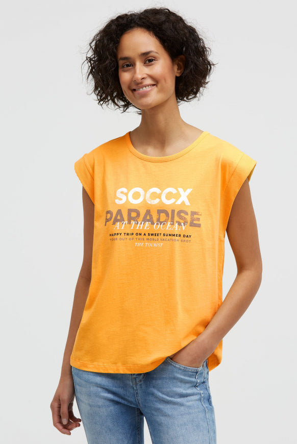 SOCCX Ärmelloses Shirt mit Logo Prints