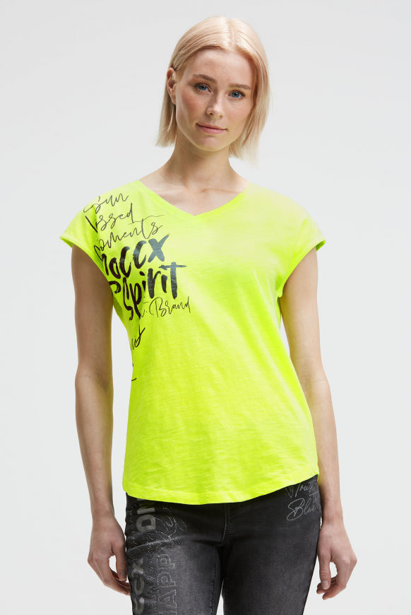 SOCCX Ärmelloses Shirt mit V-Ausschnitt und Prints