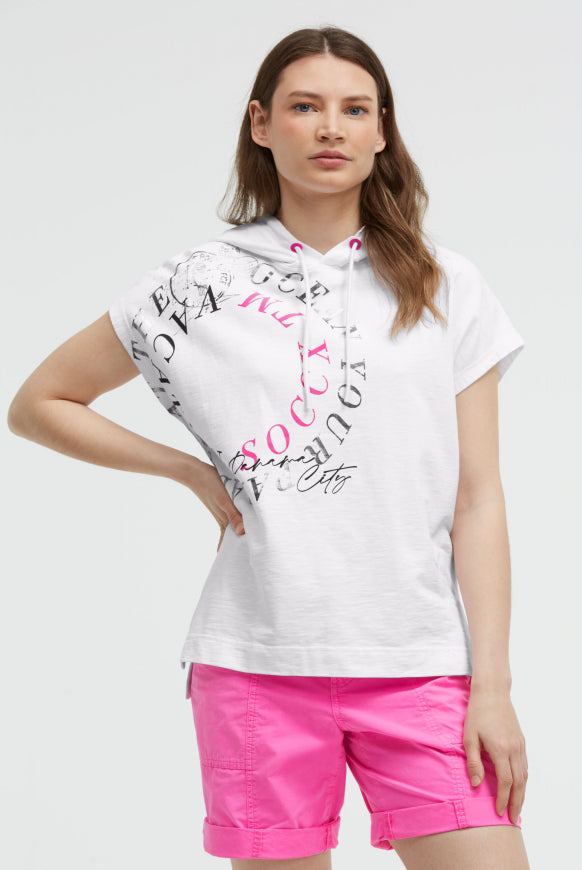 SOCCX Ärmelloses Sweatshirt mit Kapuze und Artwork