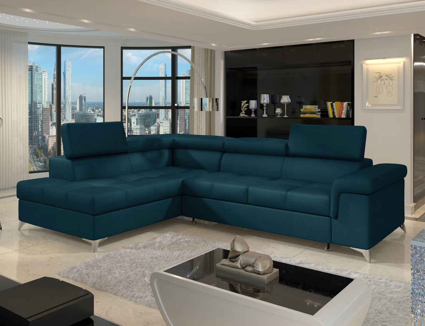 Verendio Ecksofa mit Schlaffunktion – Großzügige Sitz- und Liegefläche, pflegeleichter Monolith-Stoff, integrierter Stauraum und flexible Farbwahl