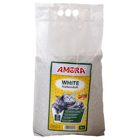 AMORA Katzenstreu Compact mit Kiefernduft