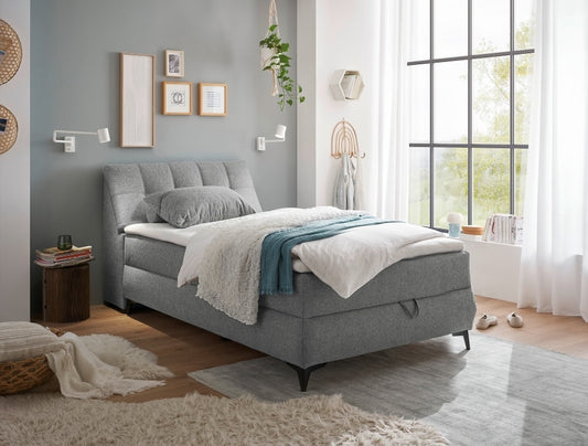 Boxbett Atlantis 120x200 cm in Grey von ED Exciting Design mit Bettkasten