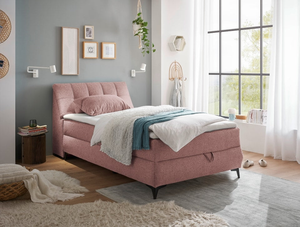 Boxbett Atlantis 120x200 cm in Flamingo von ED Exciting Design mit Bettkasten