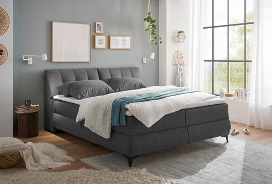 Boxbett Atlantis 160x200 cm in Anthrazit von ED Exciting Design mit Bettkasten