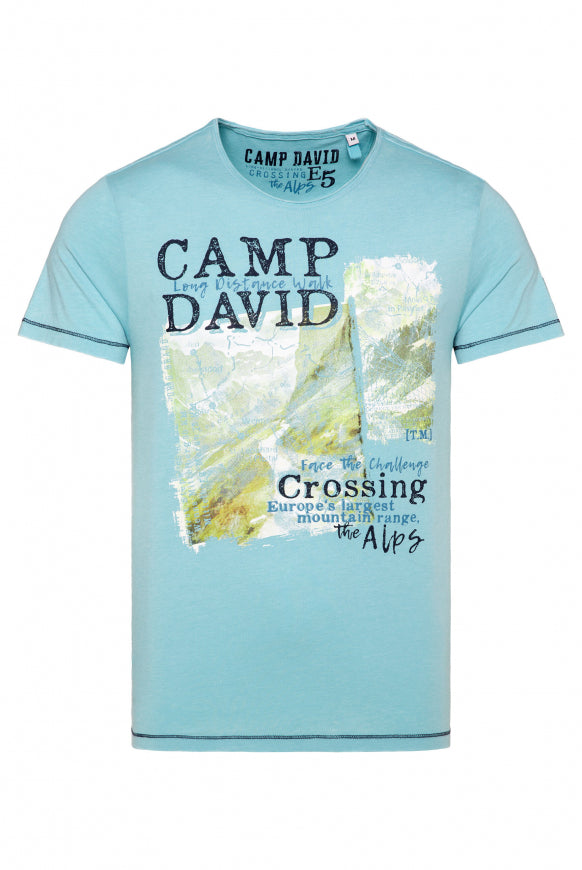CAMP DAVID Ausbrenner Shirt mit Photoprint - fresh breeze