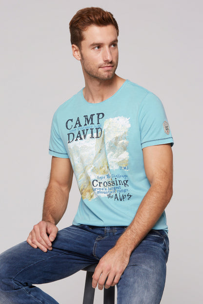 CAMP DAVID Ausbrenner Shirt mit Photoprint - fresh breeze