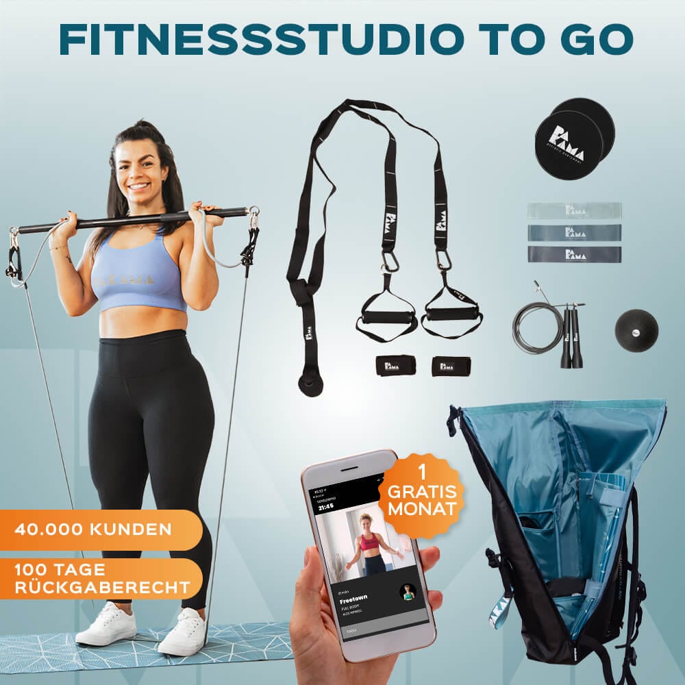 !B-Ware-Schnapper! Fitnessstudio to Go (inkl. App) - BERLIN Black