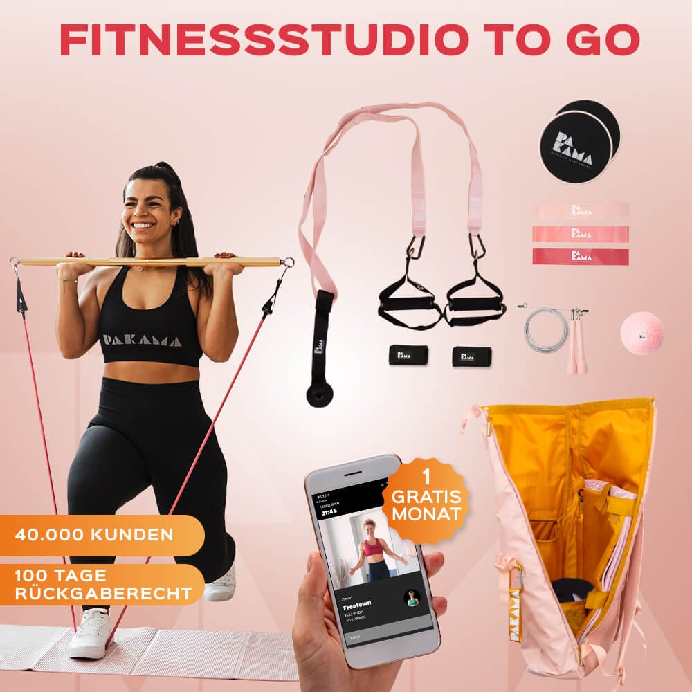 !B-Ware-Schnapper! Fitnessstudio to Go (inkl. App) - PARIS Pink
