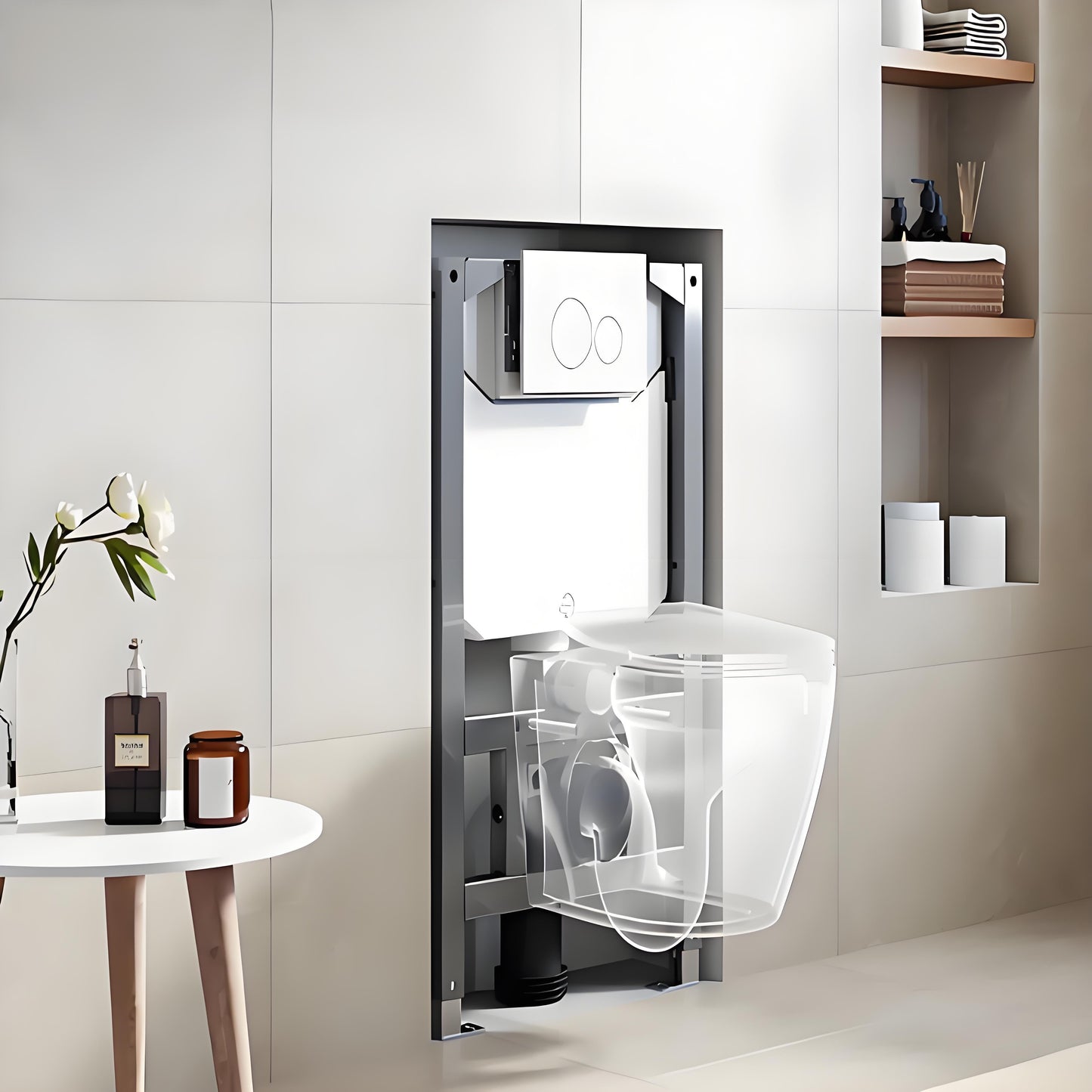 HOROW UWT04L Vorwandelement WC,Unterputz Spülkasten Toilette WC  82×50×14 cm