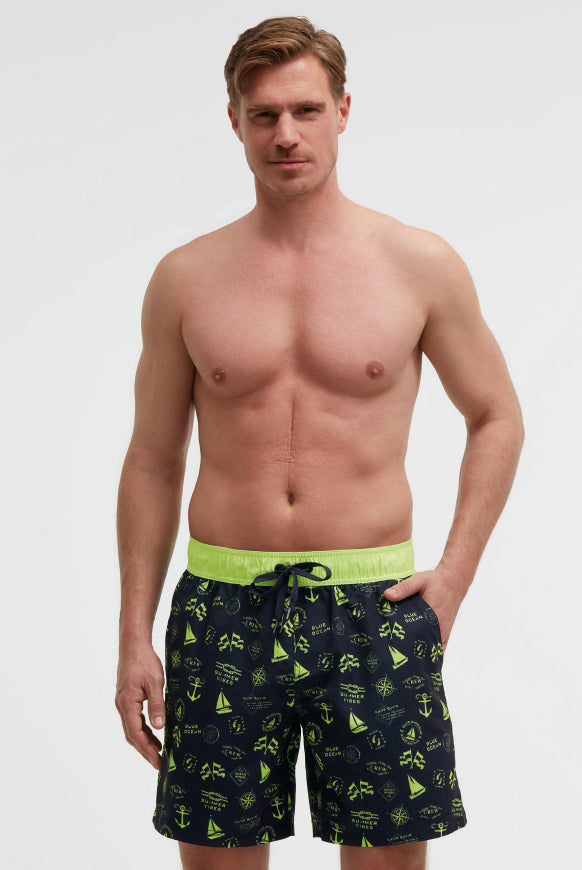 CAMP DAVID Badehose mit All Over Print