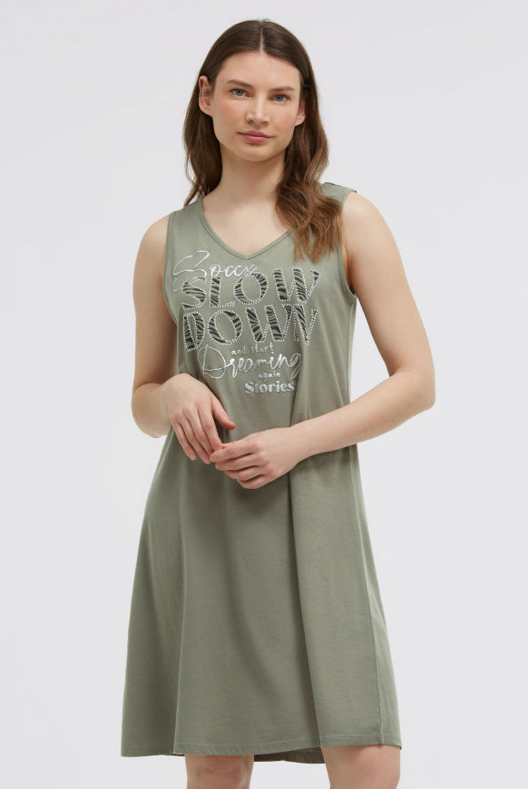 SOCCX Basic Beach-Kleid mit Artwork