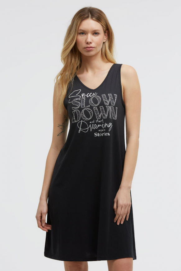 SOCCX Basic Beach-Kleid mit Artwork