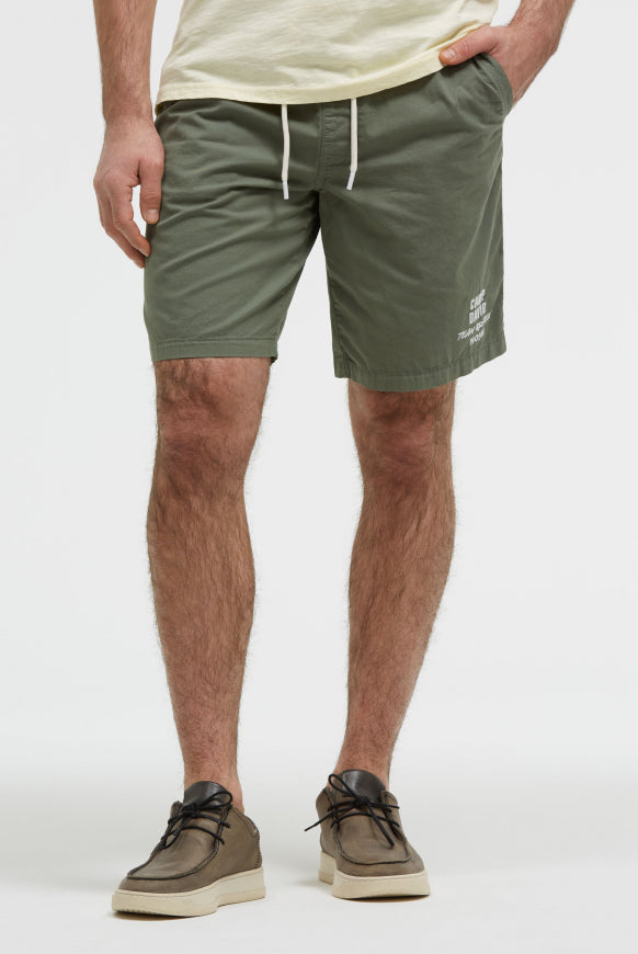 CAMP DAVID Basic Shorts aus Twill mit Elastikbund