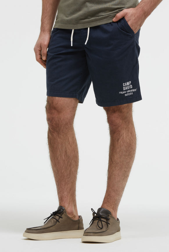 CAMP DAVID Basic Shorts aus Twill mit Elastikbund
