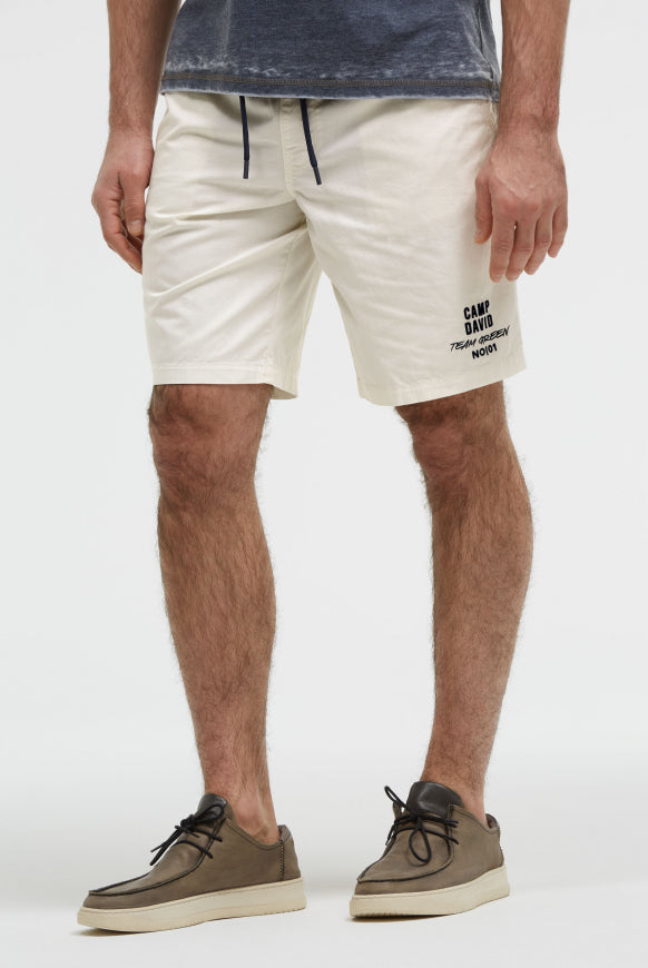 CAMP DAVID Basic Shorts aus Twill mit Elastikbund