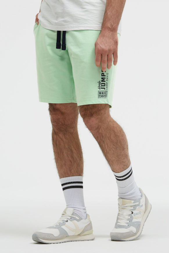 CAMP DAVID Basic Sweatshorts mit Label Print