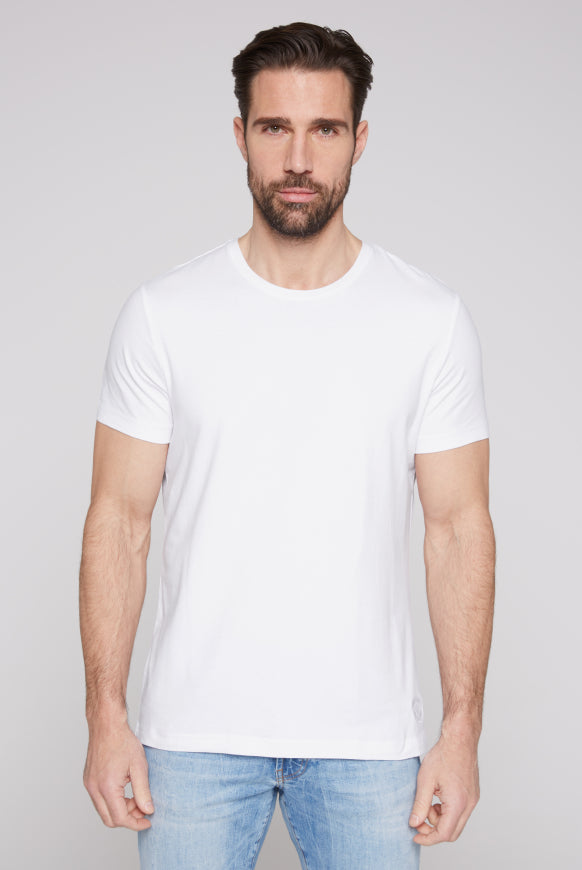 CAMP DAVID Basic T-Shirt mit Rundhalsausschnitt - opticwhite