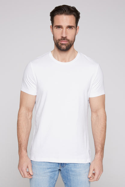CAMP DAVID Basic T-Shirt mit Rundhalsausschnitt - opticwhite