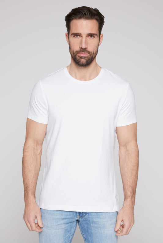 CAMP DAVID Basic T-Shirt mit Rundhalsausschnitt - opticwhite