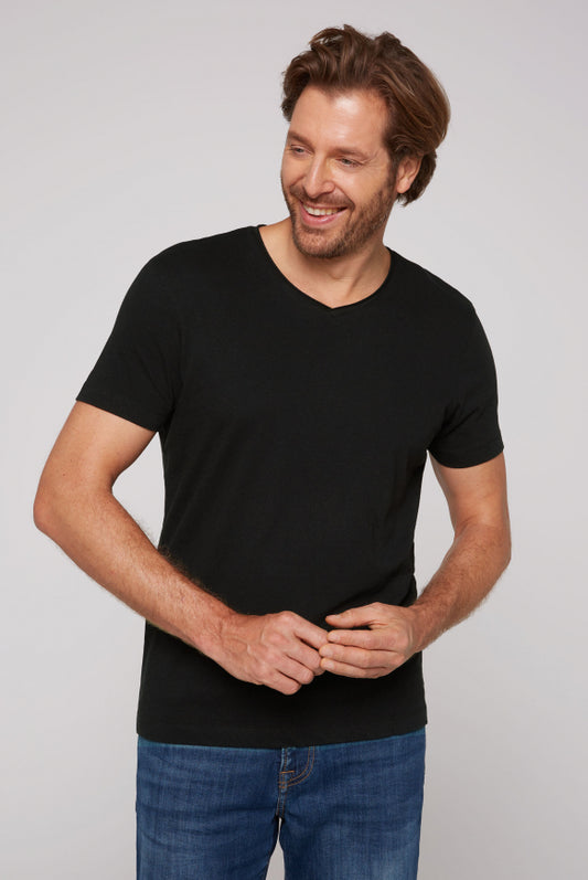CAMP DAVID Basic T-Shirt V-Neck 2er-Pack