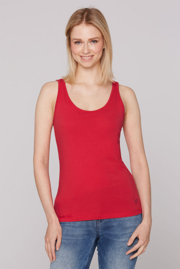 SOCCX Basic Top mit Mini Logo Print
