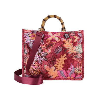 Handtasche aus Kunstleder mit Pailletten | 80138