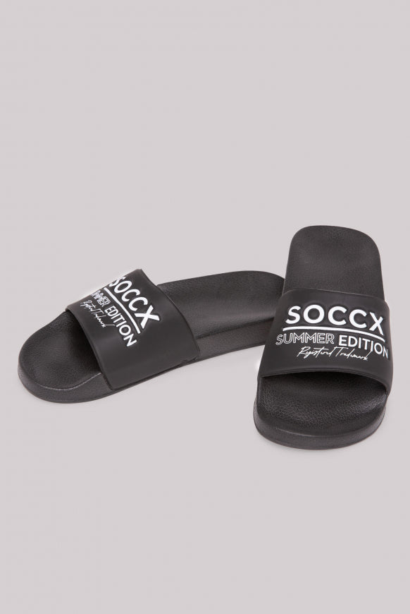 SOCCX Beach Slipper mit Logo Design