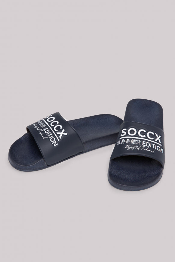 SOCCX Beach Slipper mit Logo Design