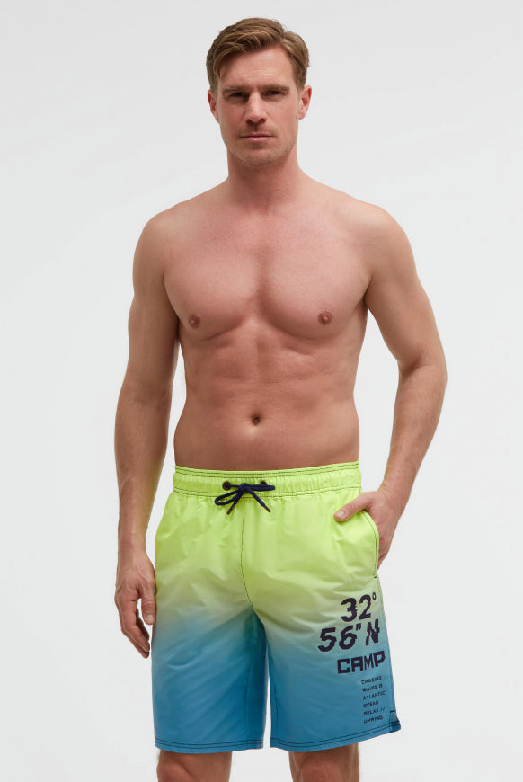CAMP DAVID Beachshorts mit Farbverlauf und Print