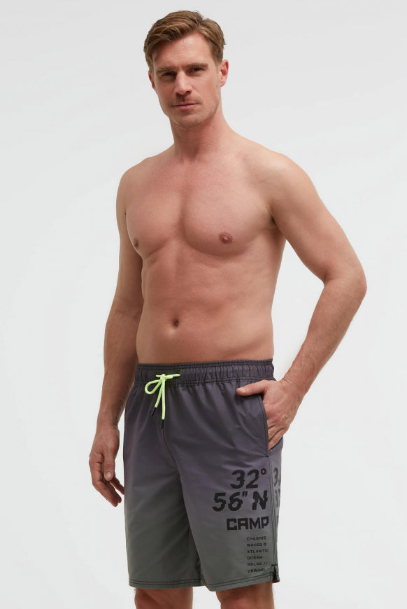 CAMP DAVID Beachshorts mit Farbverlauf und Print