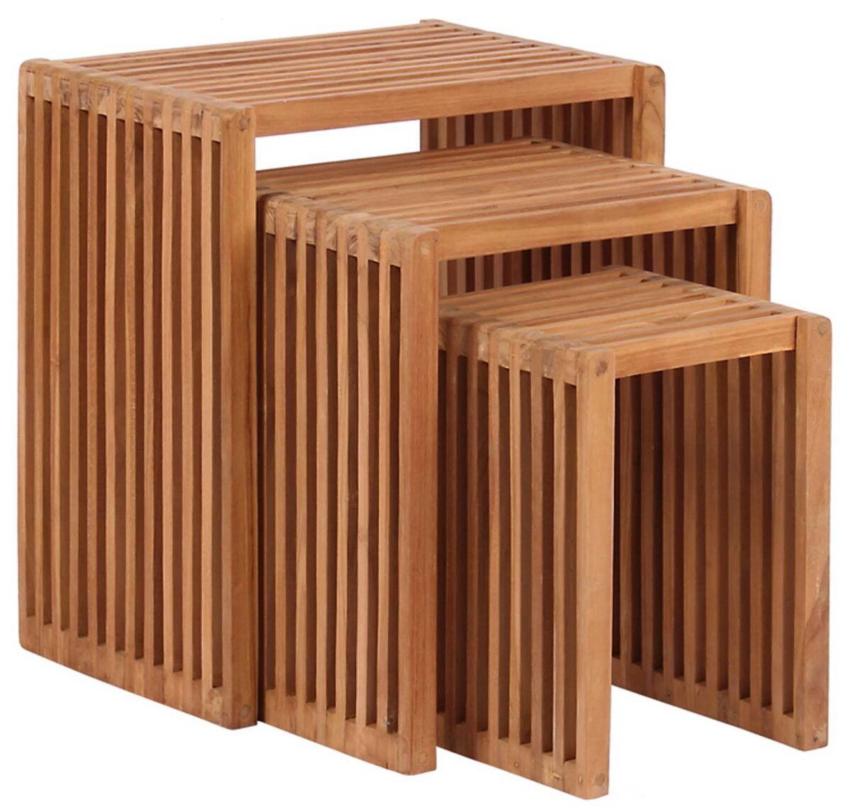 Beistelltische 3er Set Teak